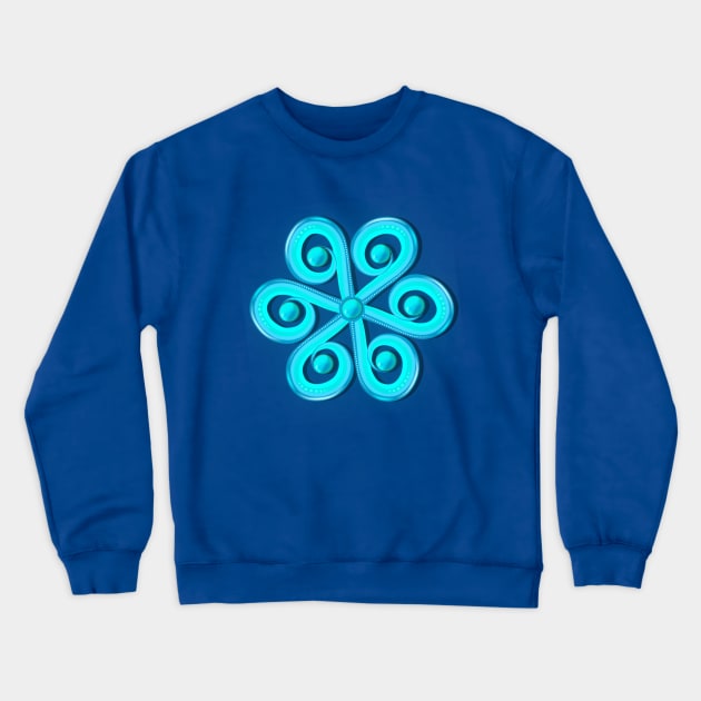 Starfish blue with gems Crewneck Sweatshirt by Crea Twinkles